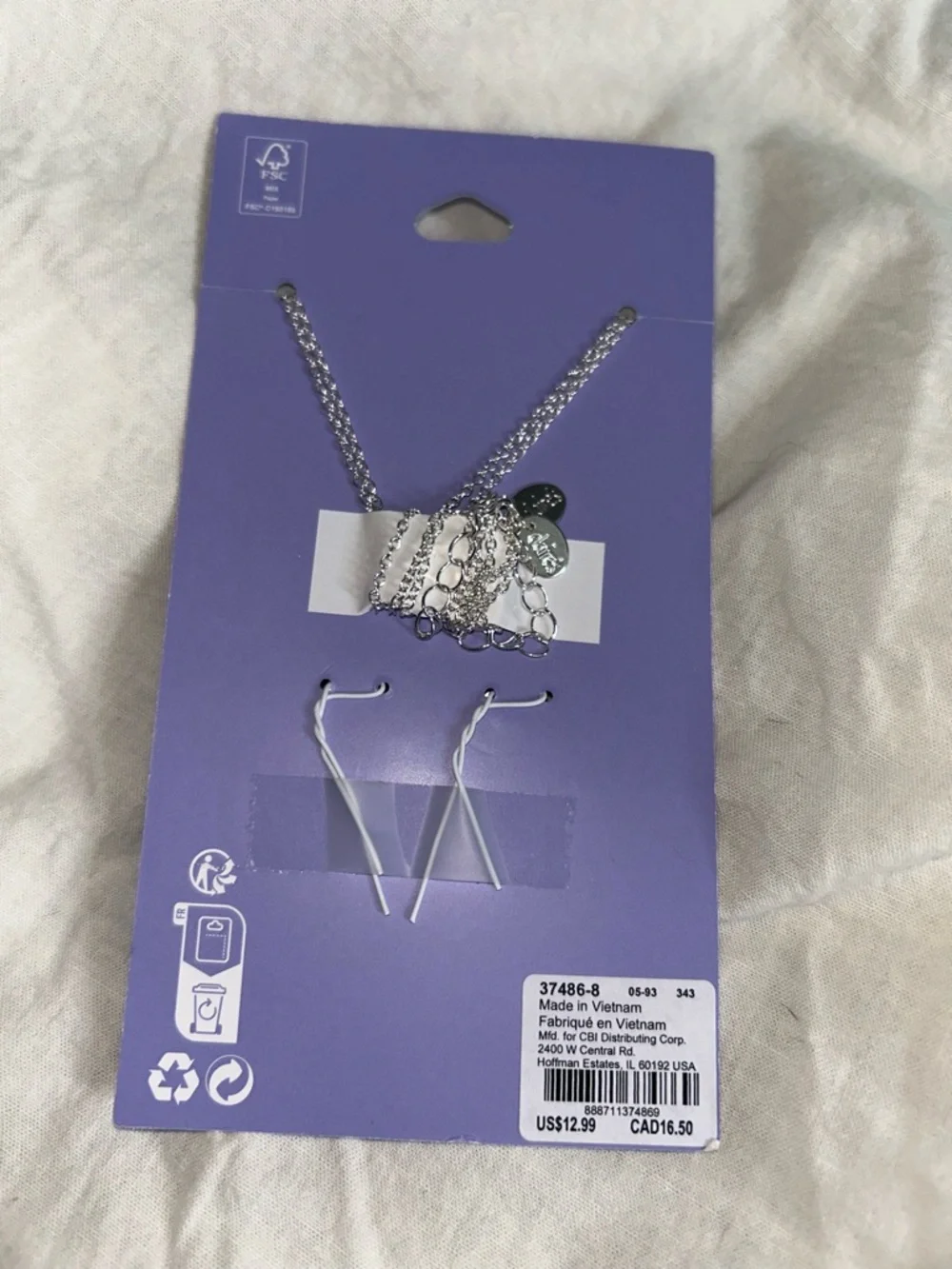 Claire's Orange Glitter Butterfly Best Friends Necklace Set